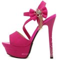 10cm Sexy Wholesale dress Shoes Bow  Heels  heels Stiletto women high heel shoes